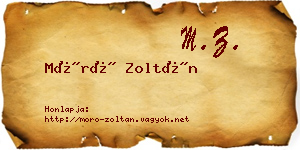 Móró Zoltán névjegykártya