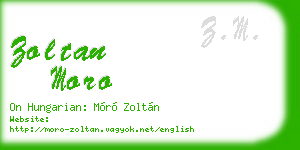 zoltan moro business card